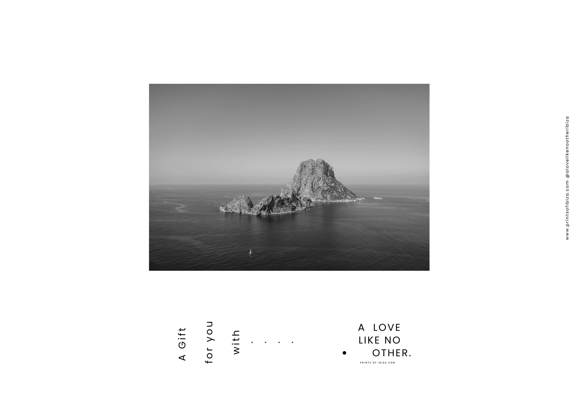 Gift card for luxury Ibiza wall art prints, Mediterranean home decor collection