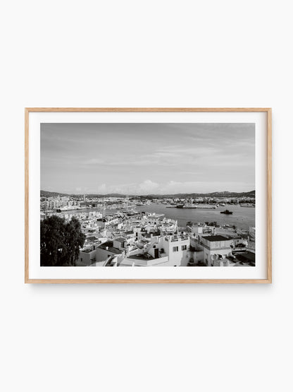 EIVISSA FRONT VIEW B&W . IBIZA TOWNS