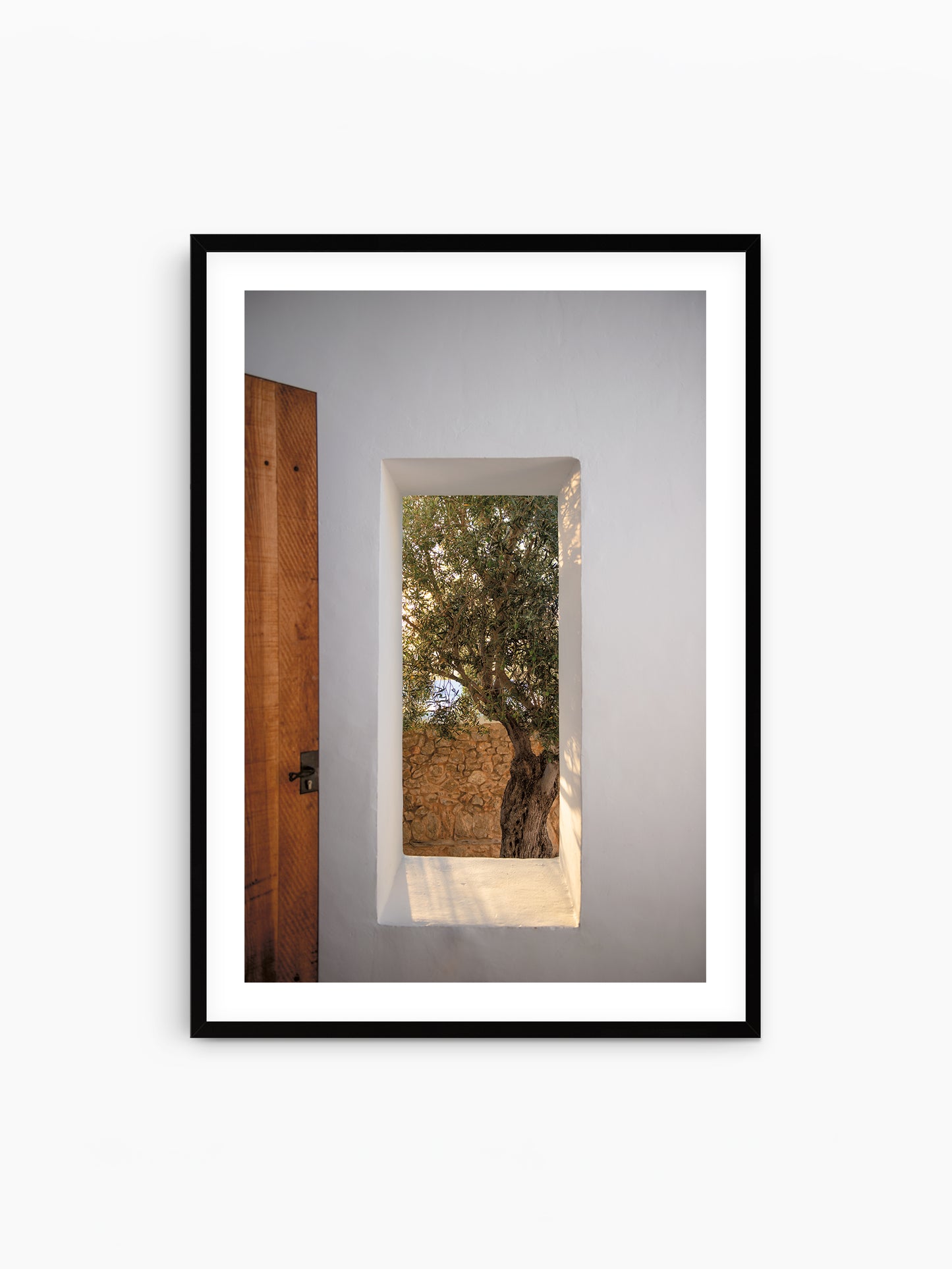 WINDOW WITH OLIVE . IBIZA CAMPO