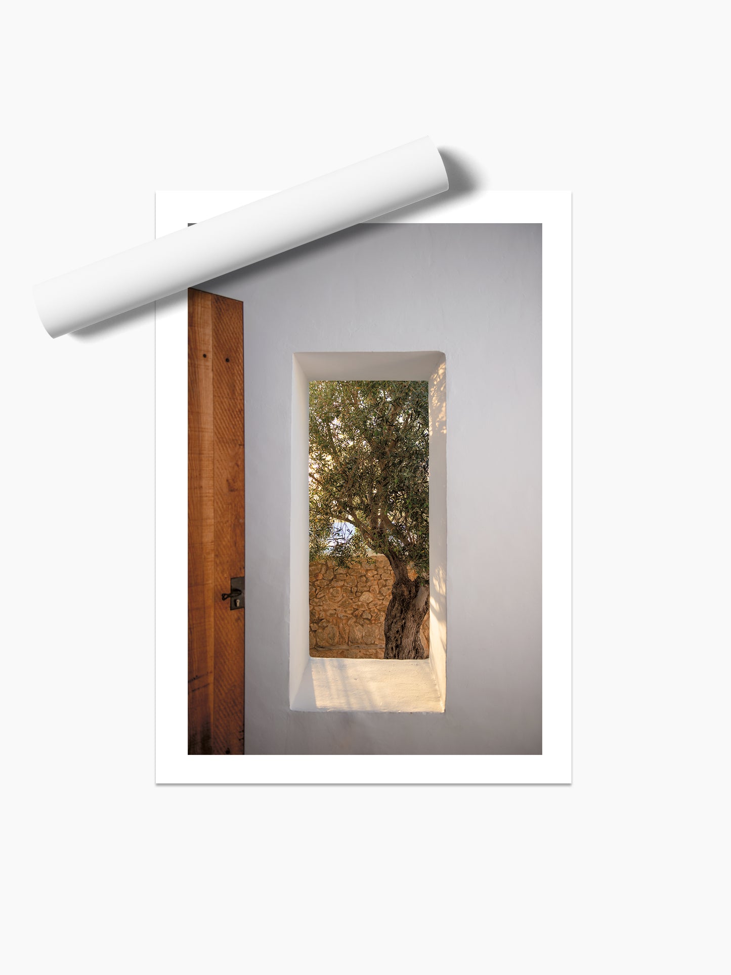 WINDOW WITH OLIVE . IBIZA CAMPO