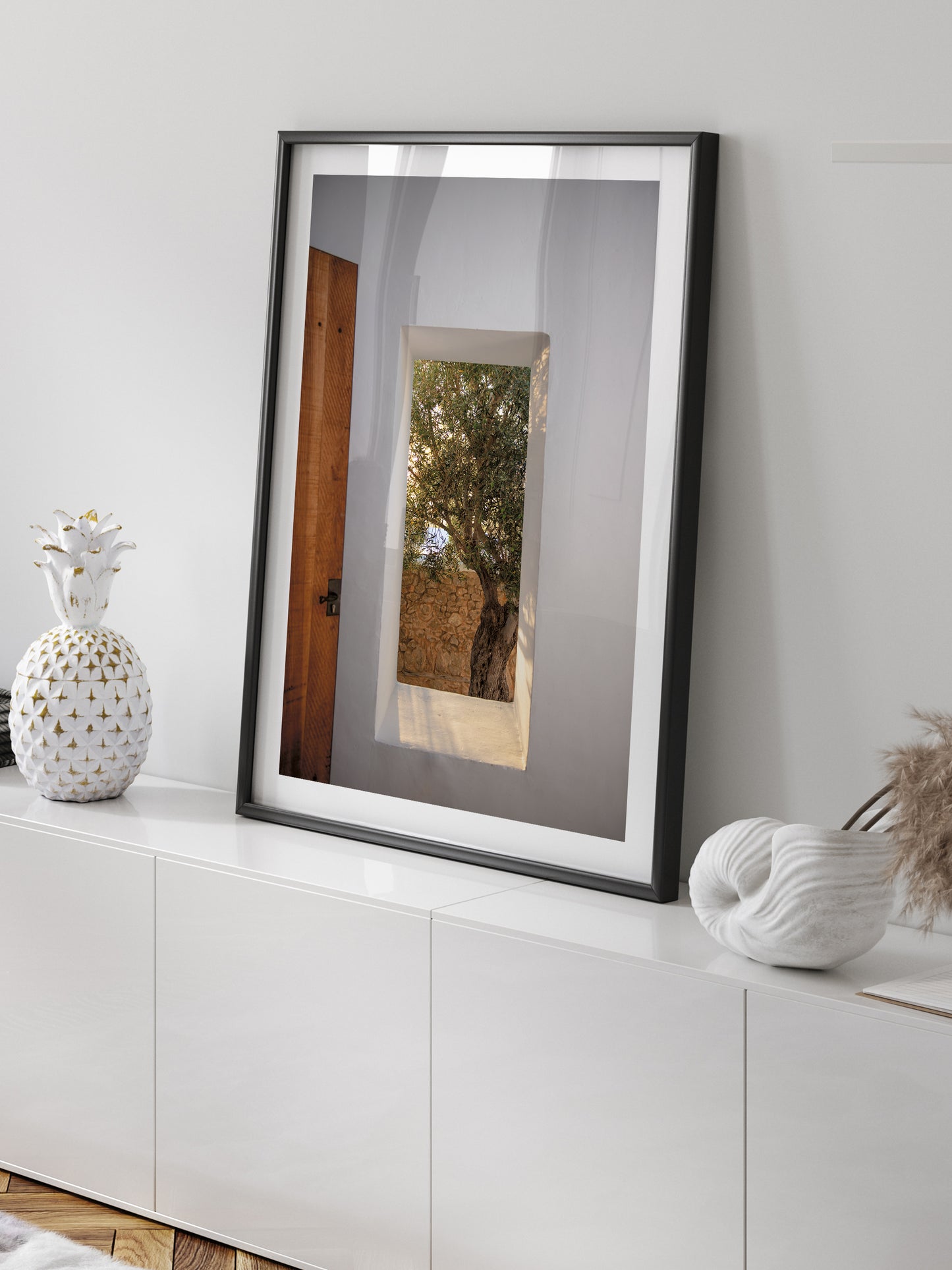 WINDOW WITH OLIVE . IBIZA CAMPO