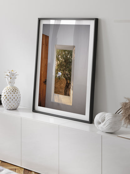 WINDOW WITH OLIVE . IBIZA CAMPO